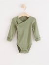 Ribbed wrap bodysuit - 8190532-9560