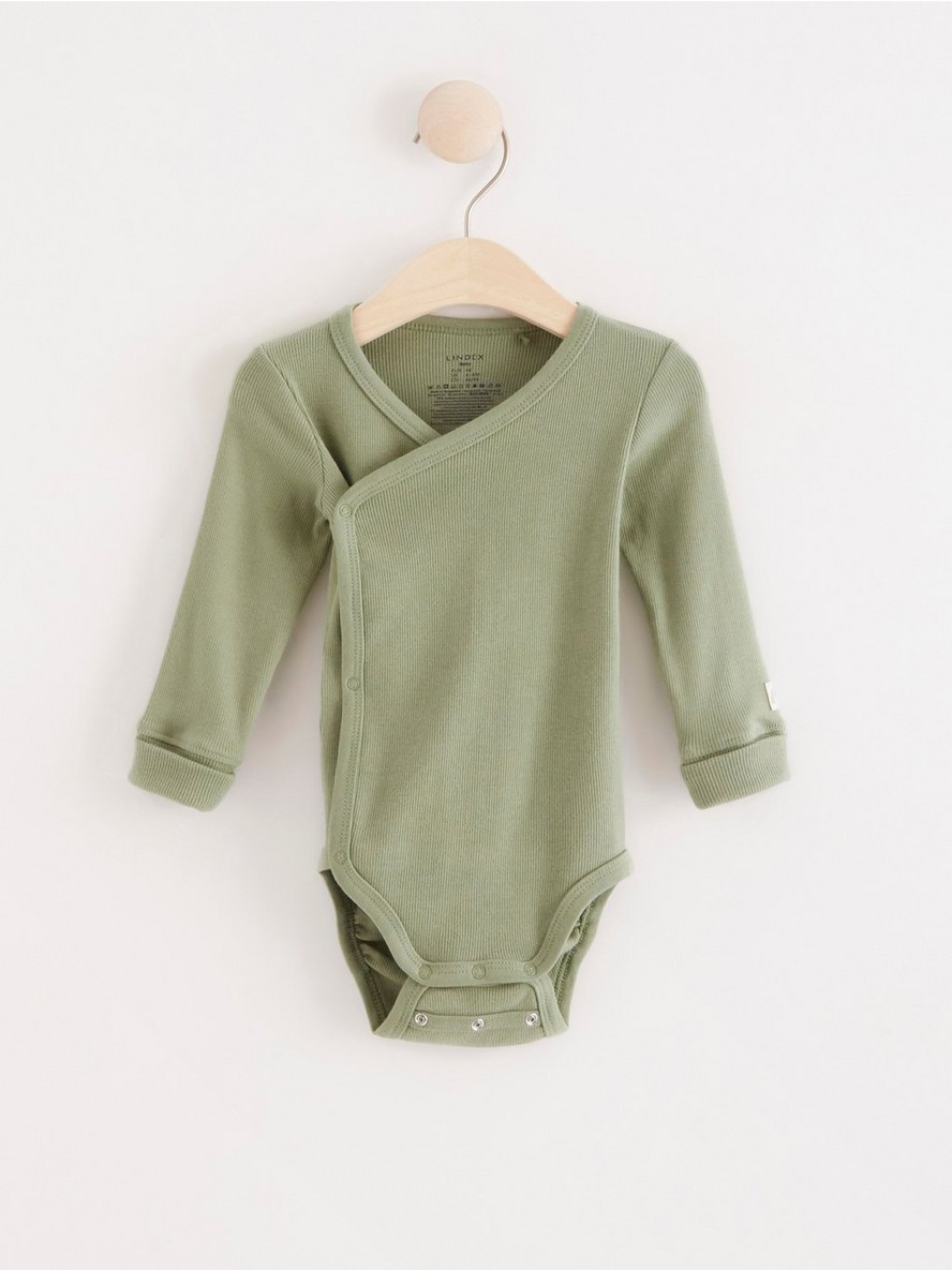 Ribbed wrap bodysuit - 8190532-9560