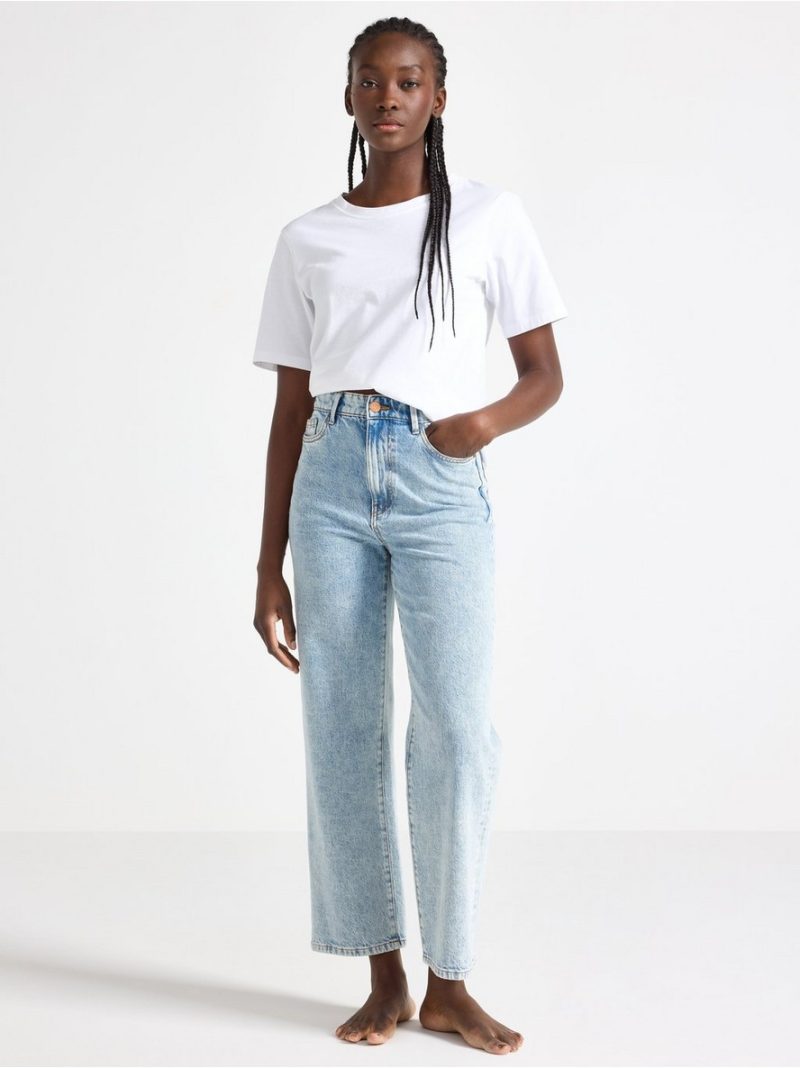 WIDE Hanna cropped  jeans with light stretch - 8305982-766