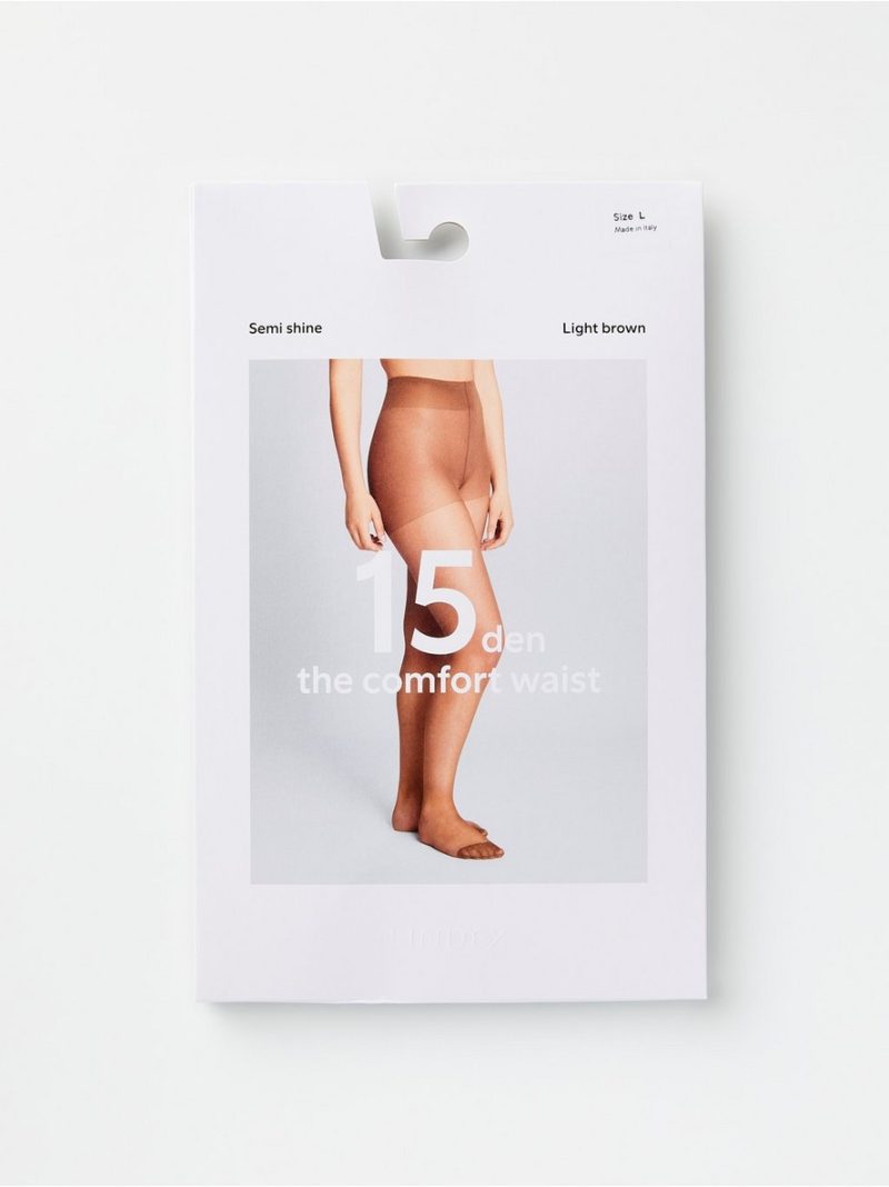 Comfort waist semi shine tights 15 denier - 8308340-9748
