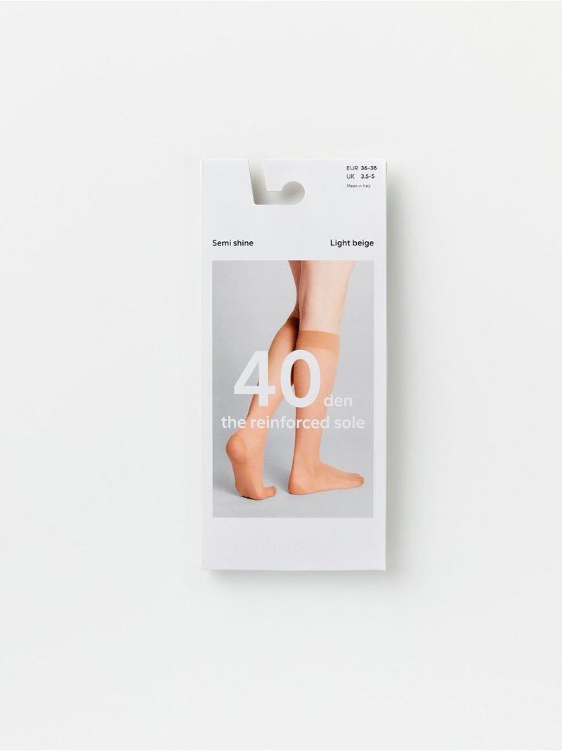 - Knee highs 40 denier with reinforced sole Knee highs 40 denier with reinforced sole - 8308370-6553