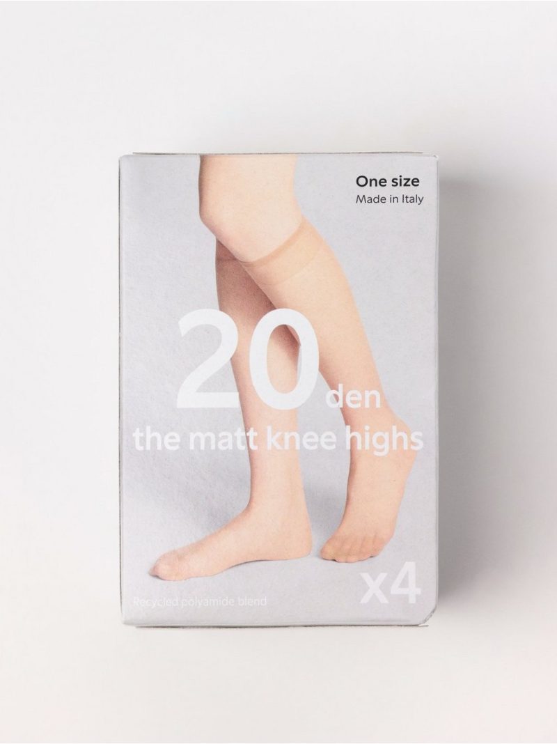 4-pack knee-high socks 20 denier - 8308390-6553