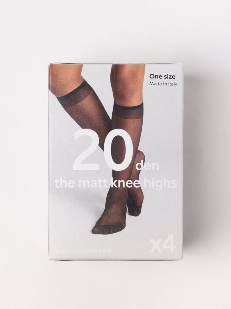 4-pack knee-high socks 20 denier - 8308390-80
