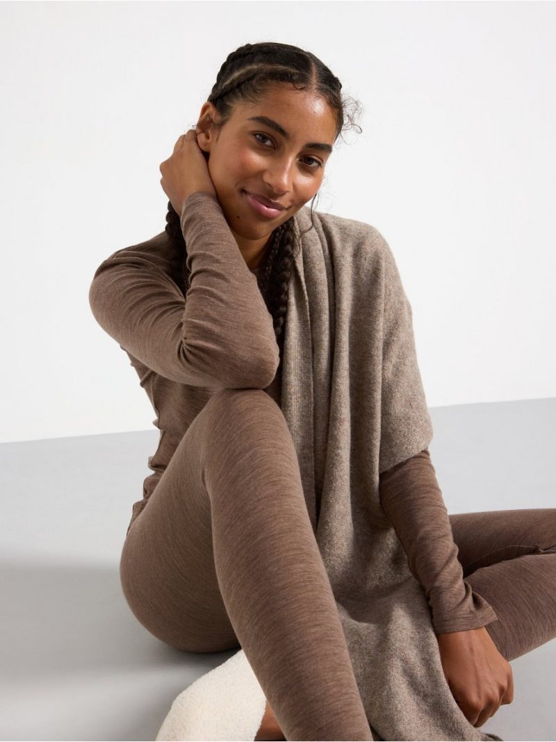 Long sleeve top in merino wool - 8362682-7199