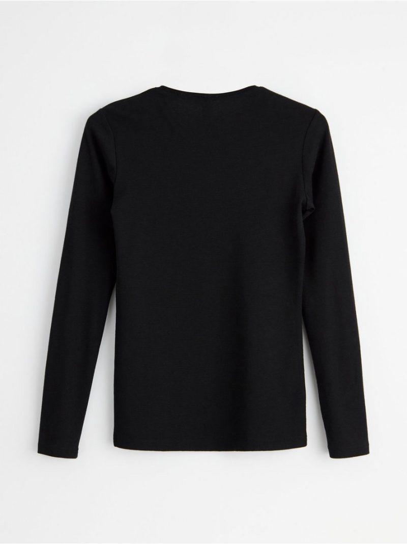 Long sleeve top in merino wool - 8362682-80