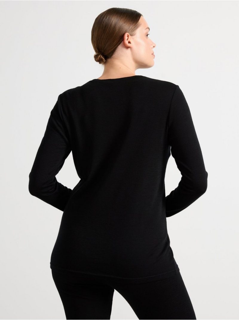 Long sleeve top in merino wool - 8362682-80