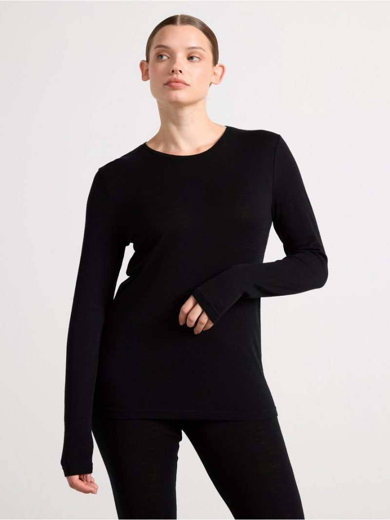 Long sleeve top in merino wool - 8362682-80