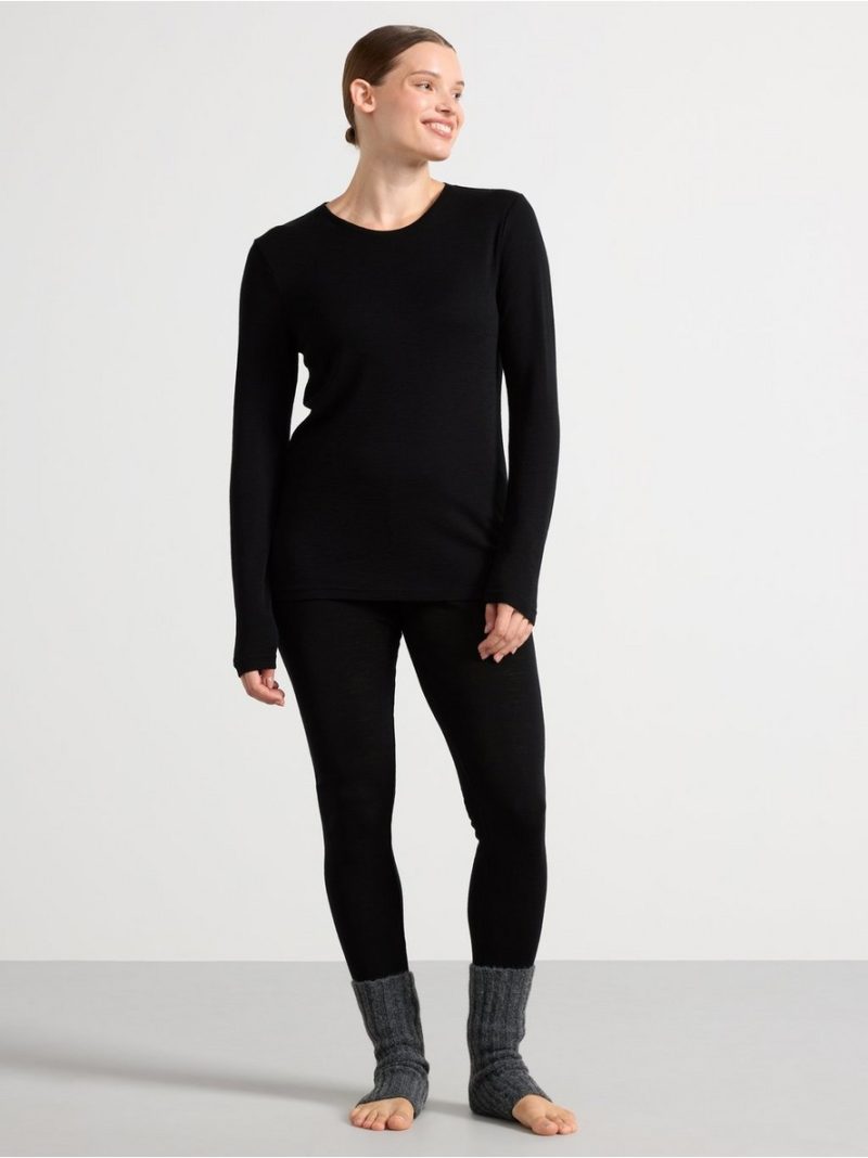 Long sleeve top in merino wool - 8362682-80