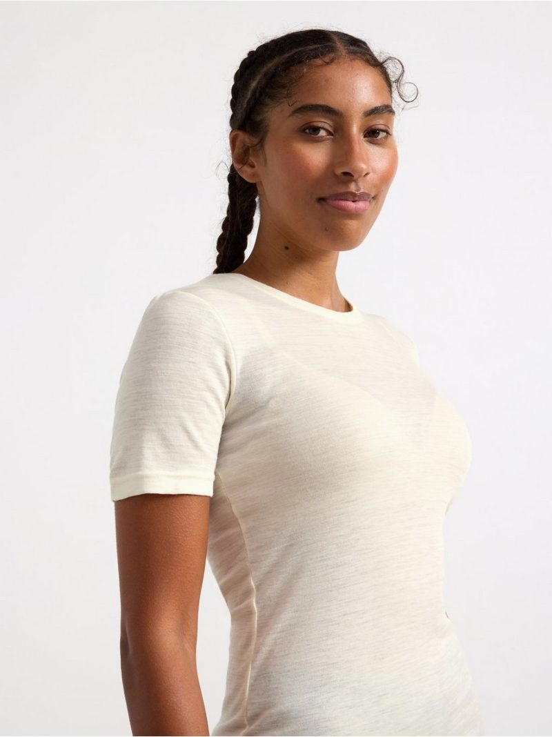 T-shirt in merino wool - 8362683-325