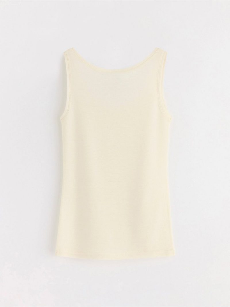 Tank top in merino wool - Light Dusty White, S - 8362684-325|S