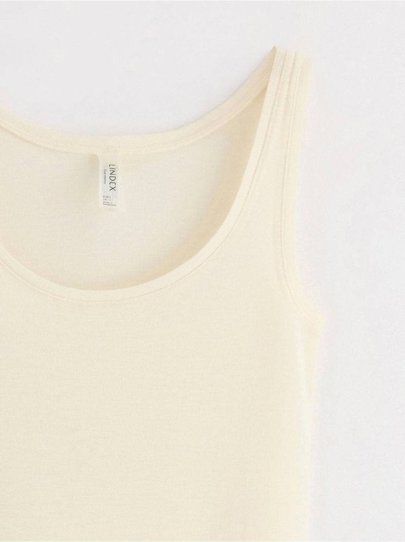 Tank top in merino wool - Light Dusty White, S - 8362684-325|S