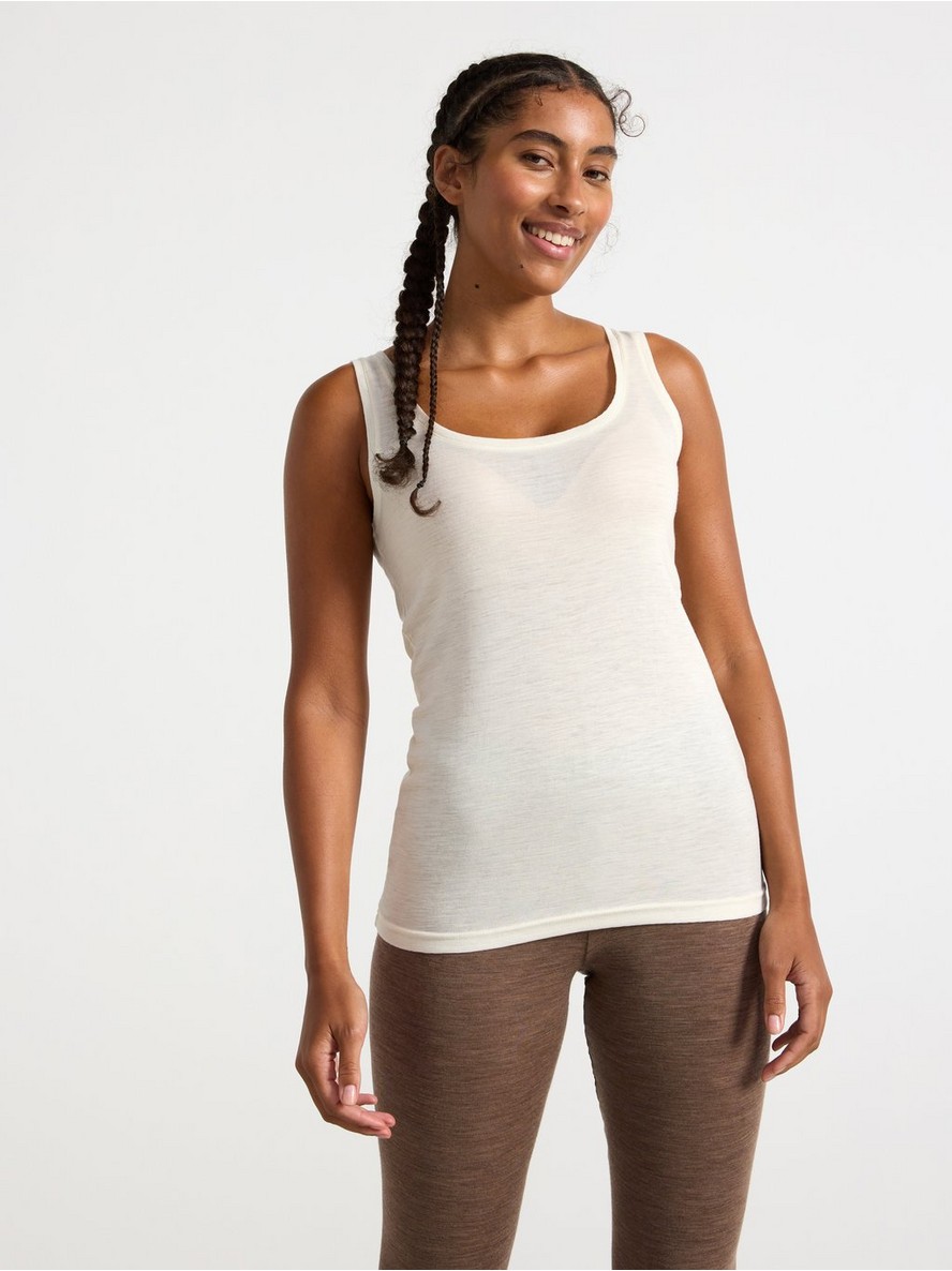 Tank top in merino wool - 8362684-325