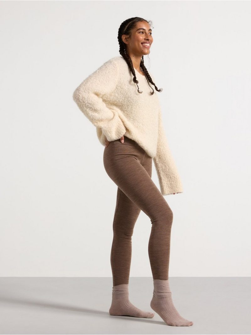 Leggings in merino wool - 8362685-7199