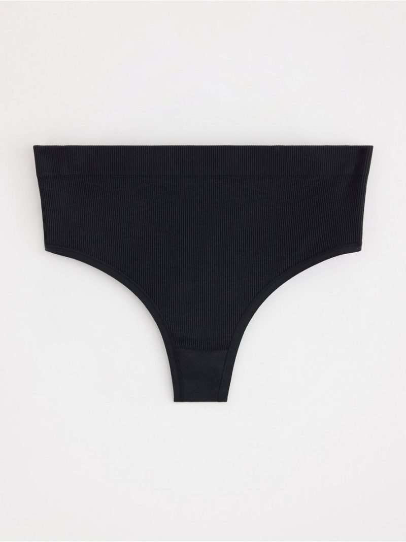 Seamless ribbed thong high waist - 8375964-80