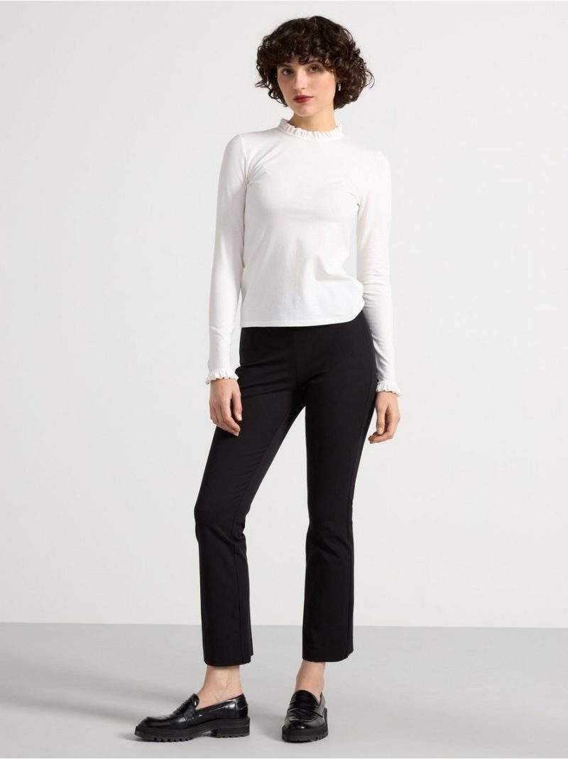 Flared trousers with high waist - 8400476-80