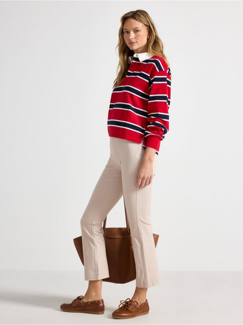 Flared trousers with high waist - 8400476-9609