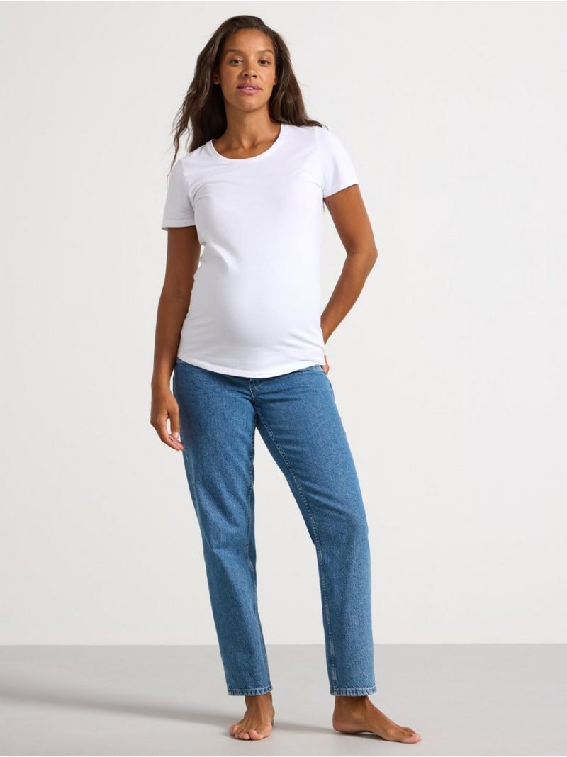 MOM STRAIGHT Nea cropped  maternity jeans - 8446257-766