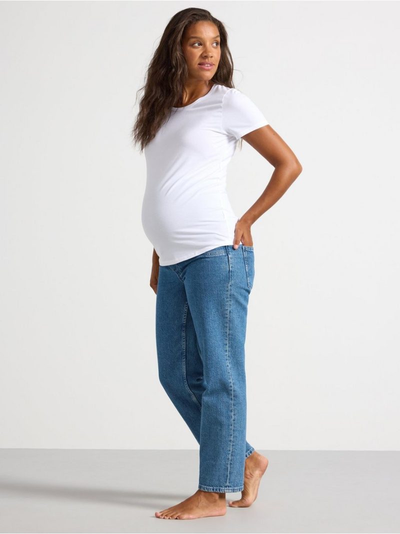 MOM STRAIGHT Nea cropped  maternity jeans - 8446257-766