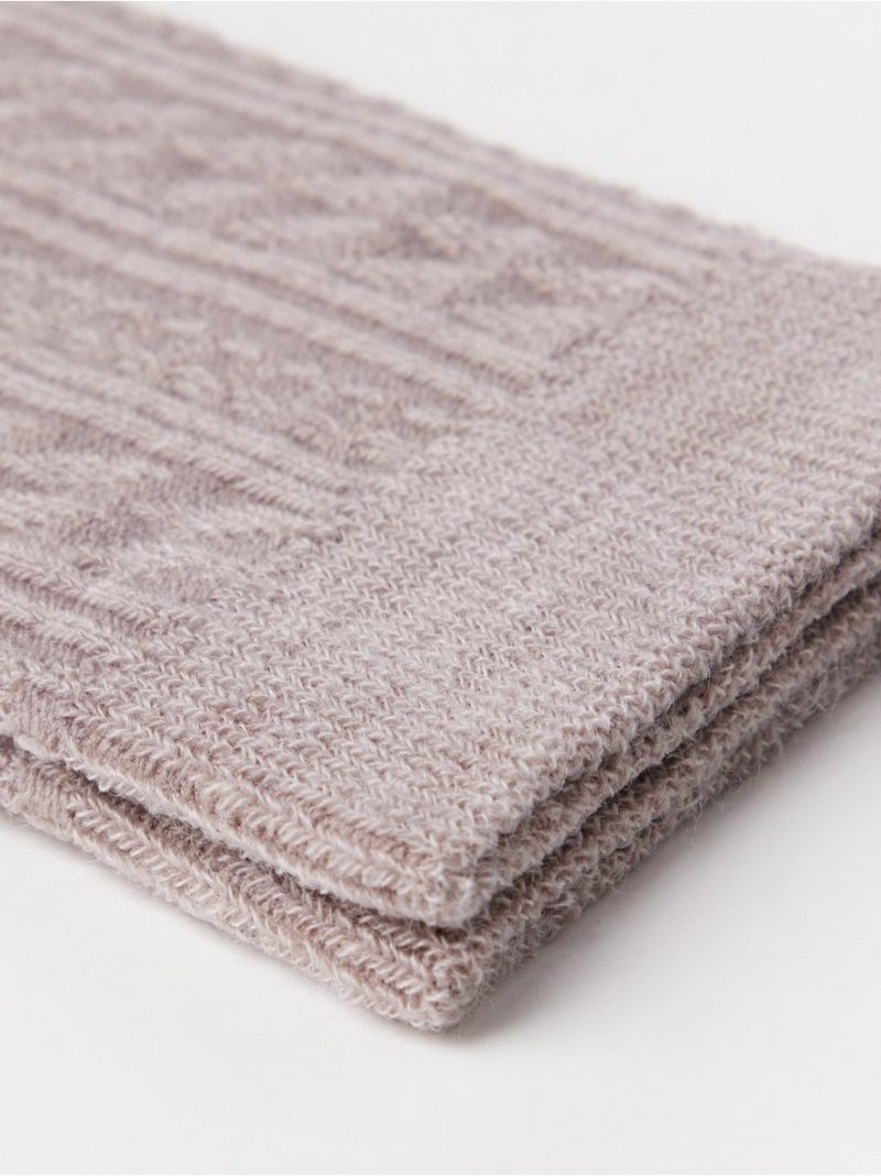 Cable-knit merino wool blend socks - 8452518-4959