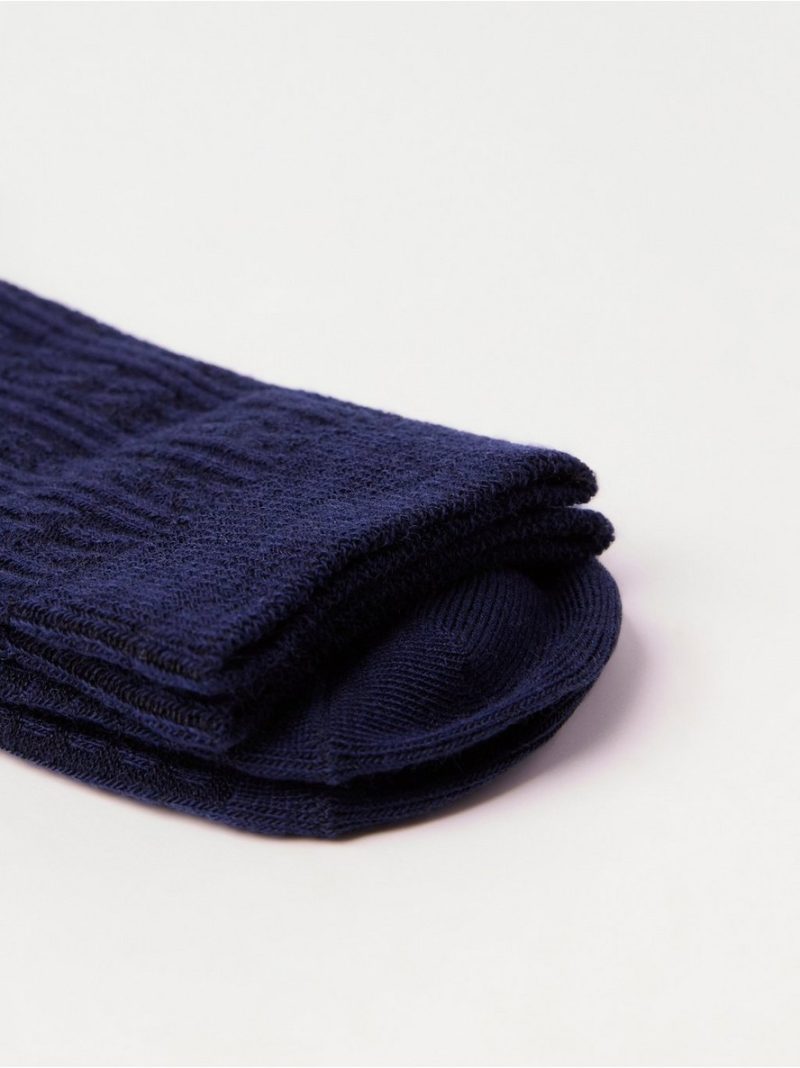 Cable-knit merino wool blend socks - 8452518-6583