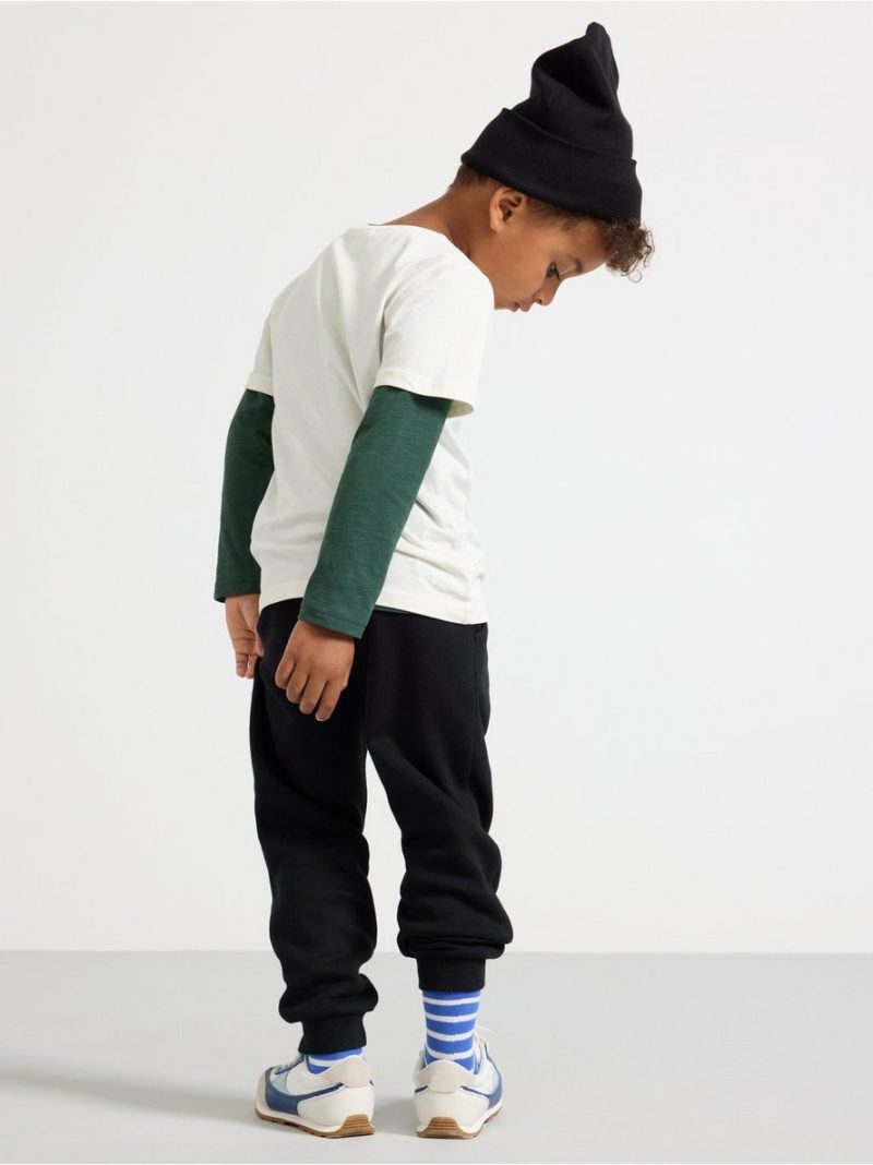 Joggers with brushed inside - 8457941-80