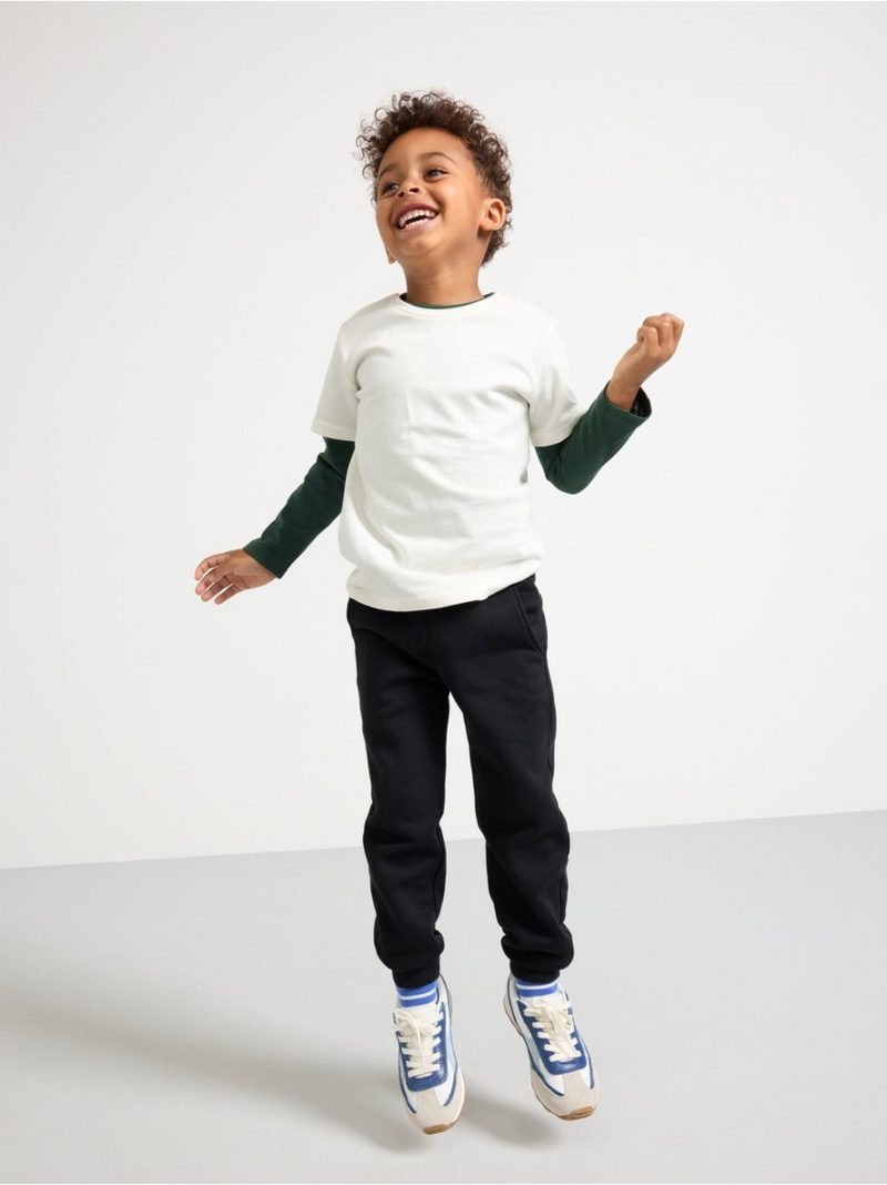 Joggers with brushed inside - 8457941-80