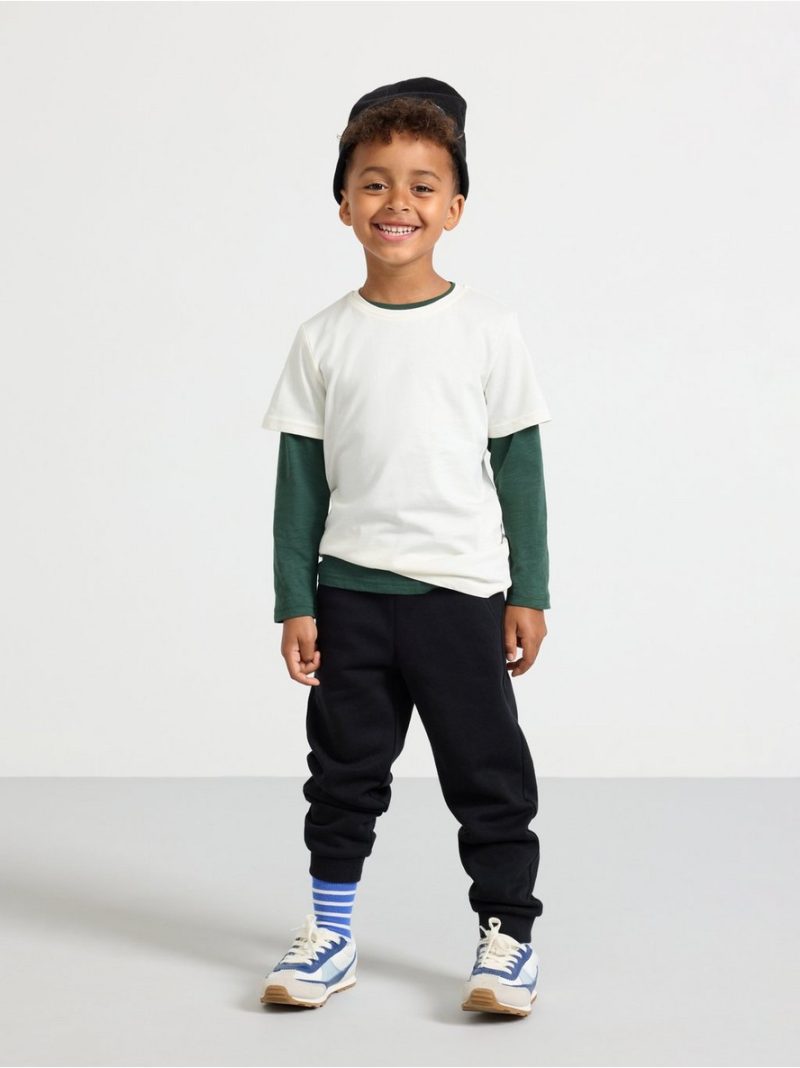 - Joggers with brushed inside Joggers with brushed inside - 8457941-80