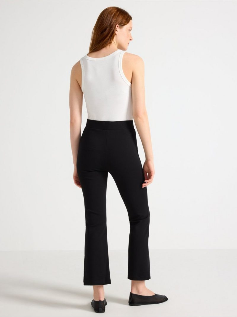 Cropped flared trousers in punto - 8460622-80