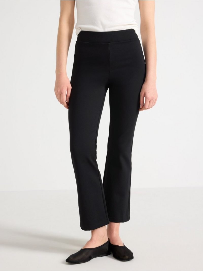 Cropped flared trousers in punto - 8460622-80