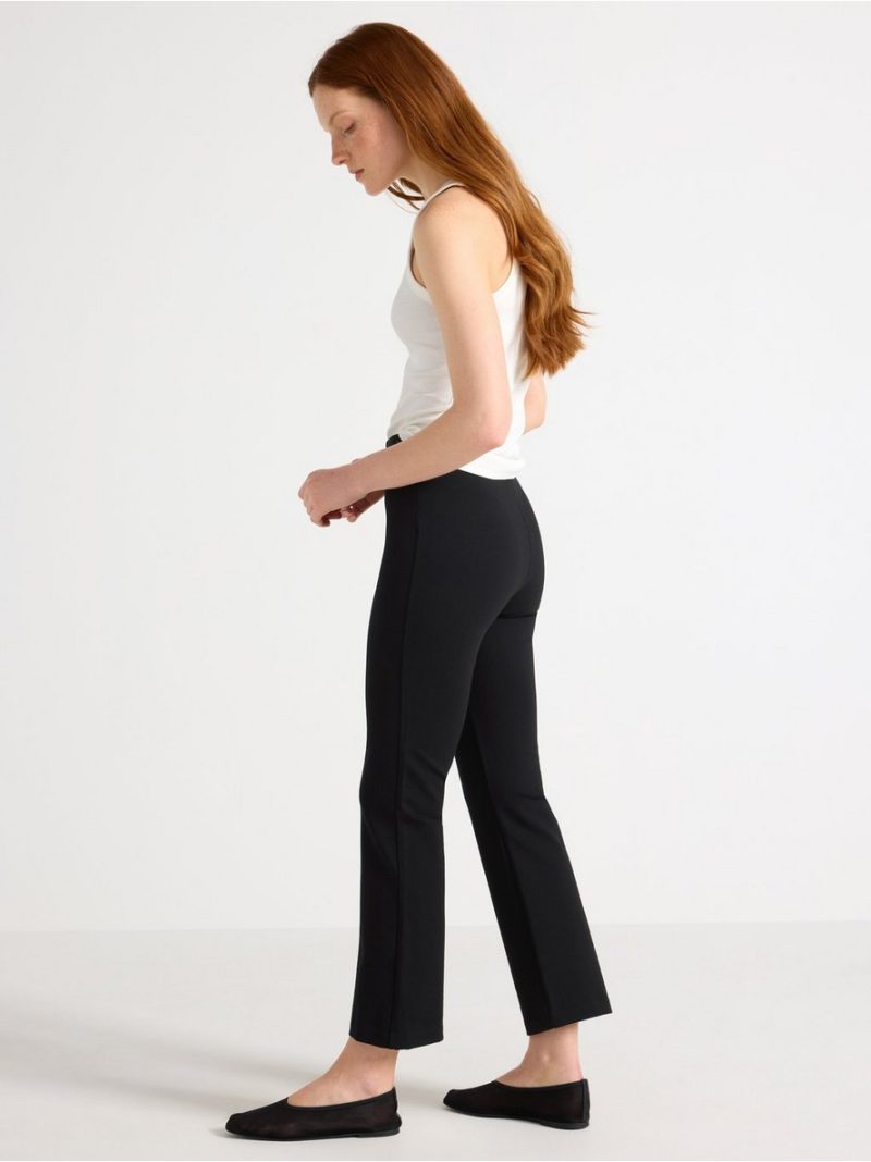 Cropped flared trousers in punto - 8460622-80