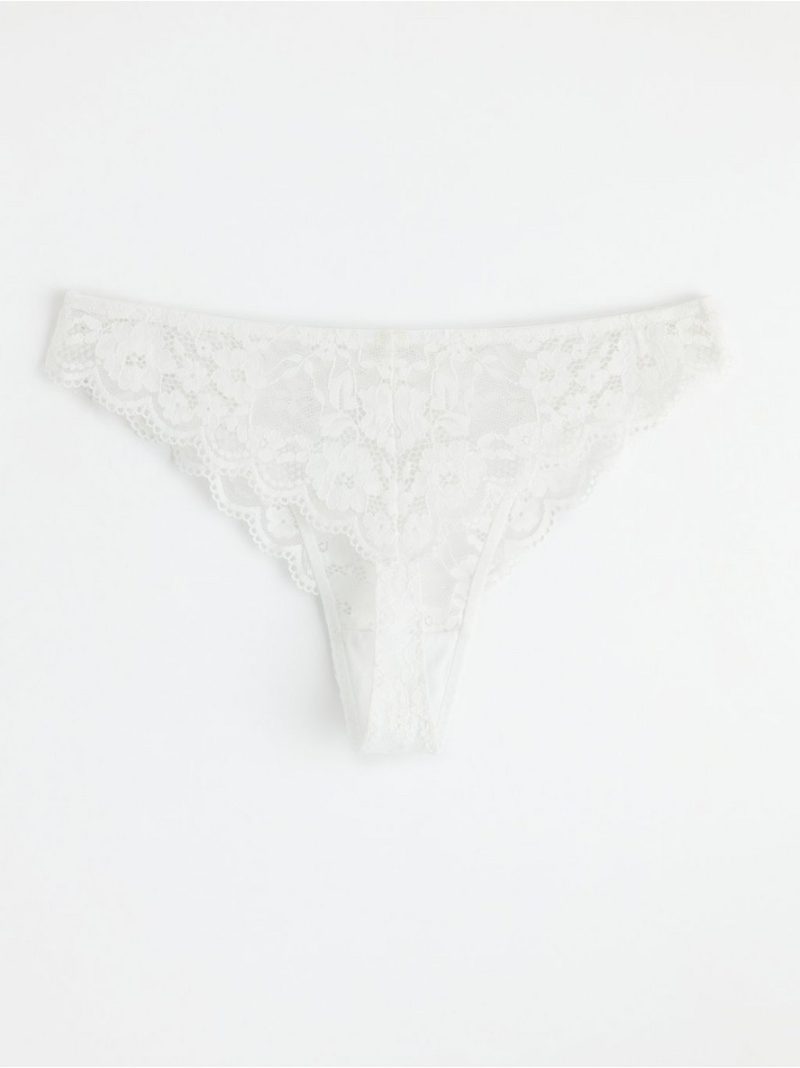 Thong regular waist with lace - 8463606-70