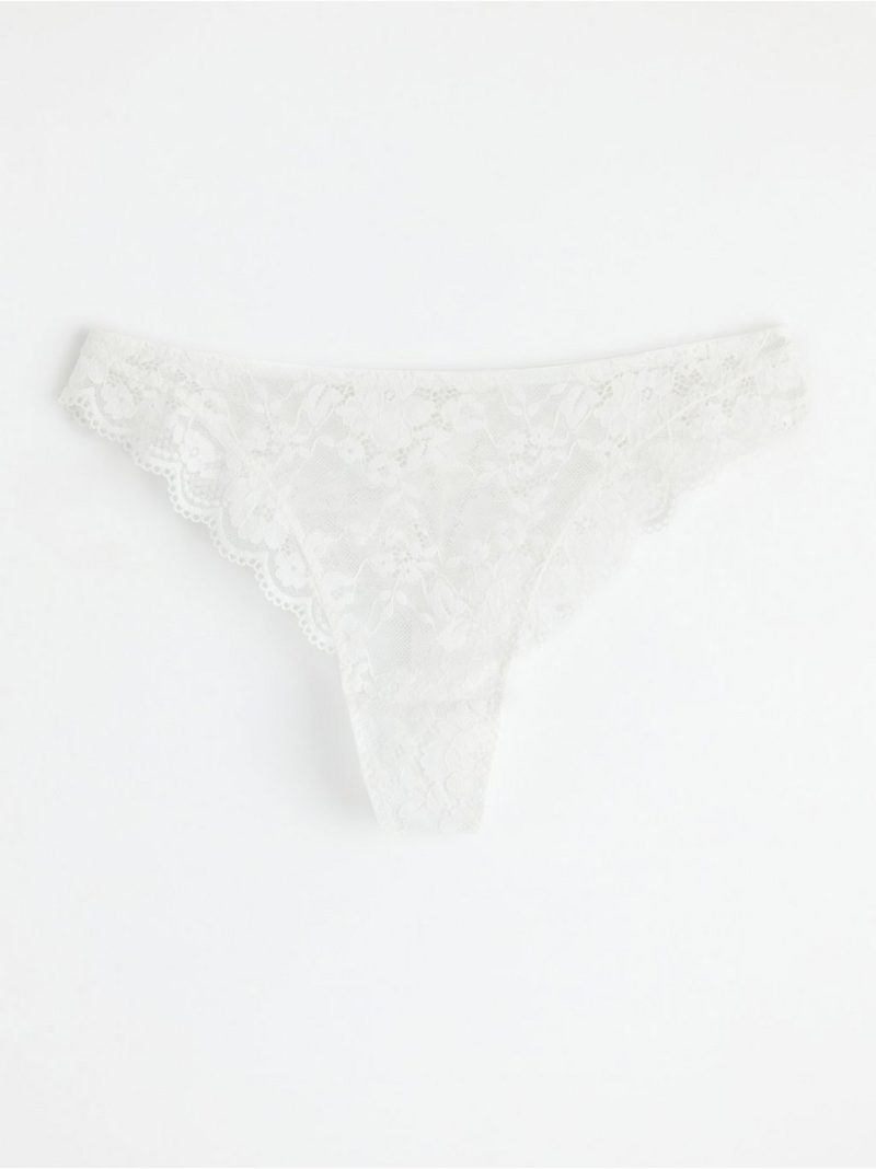 Thong regular waist with lace - 8463606-70