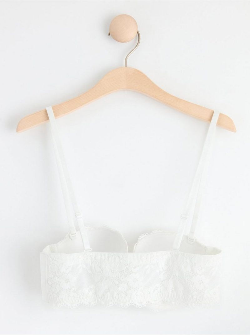 Björk strapless balconette bra with lace - 8514336-70