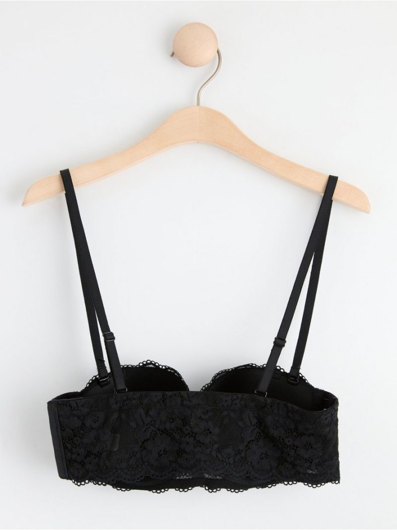 Björk strapless balconette bra with lace - 8514336-80