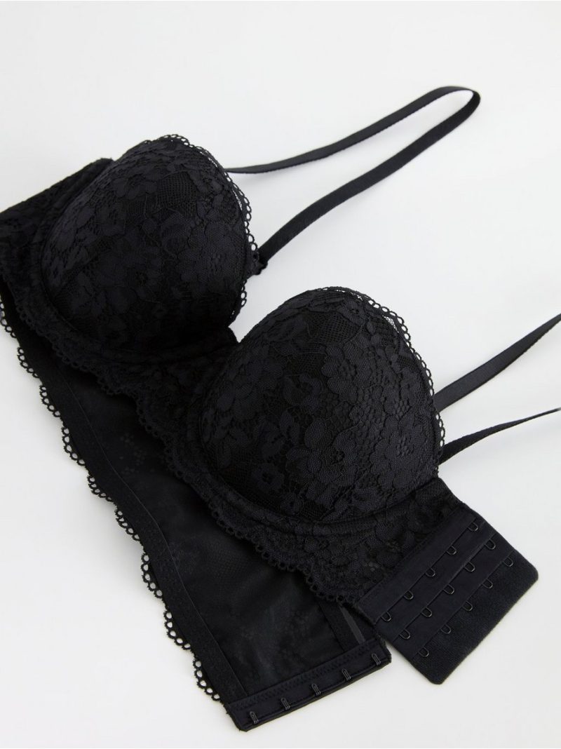 Björk strapless balconette bra with lace - 8514336-80