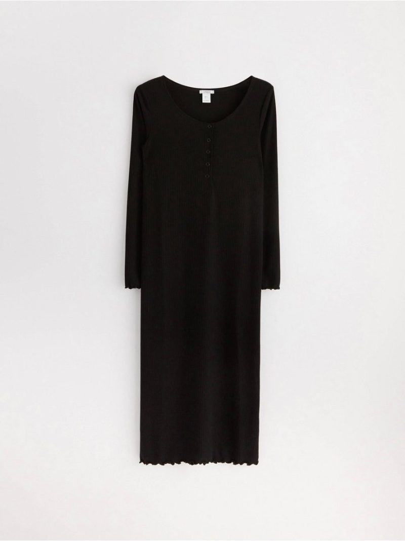 MOM Ribbed long sleeved jersey dress - 8541823-80