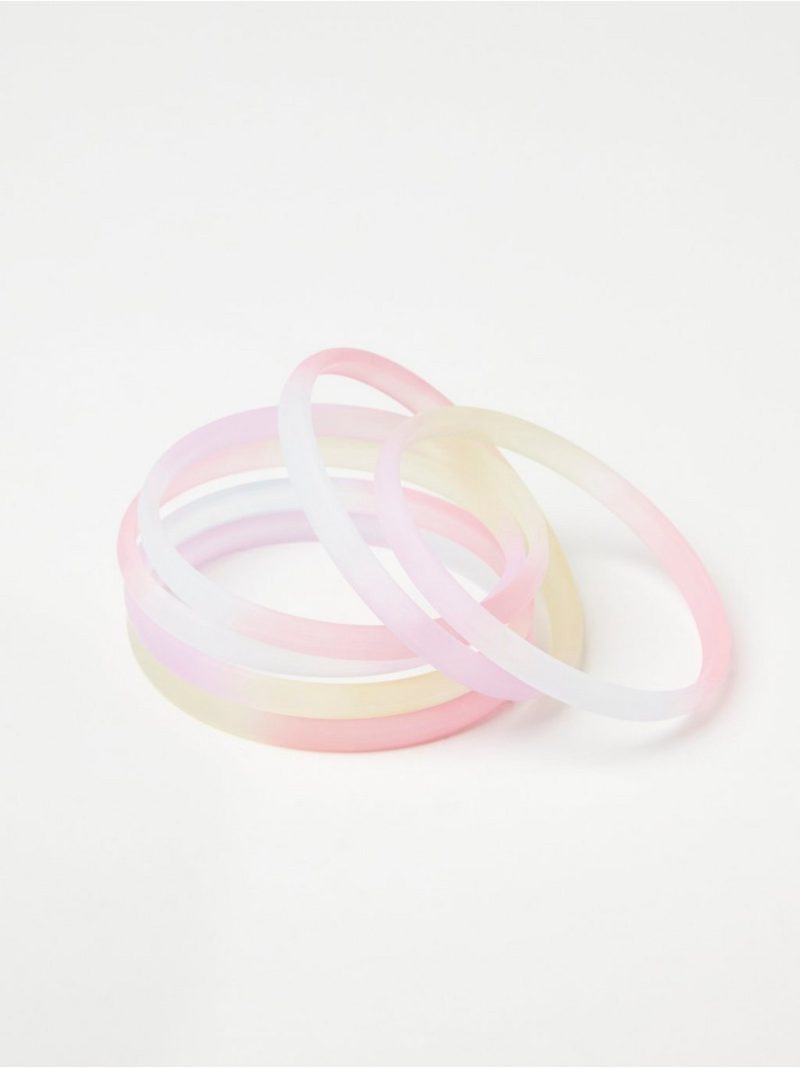 6-pack plastic rainbow bracelets - 8576092-6665