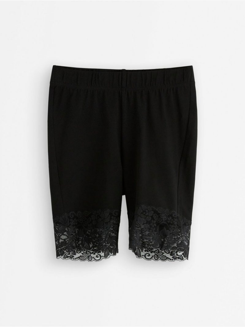 Cycling shorts with lace trim - 8598008-80