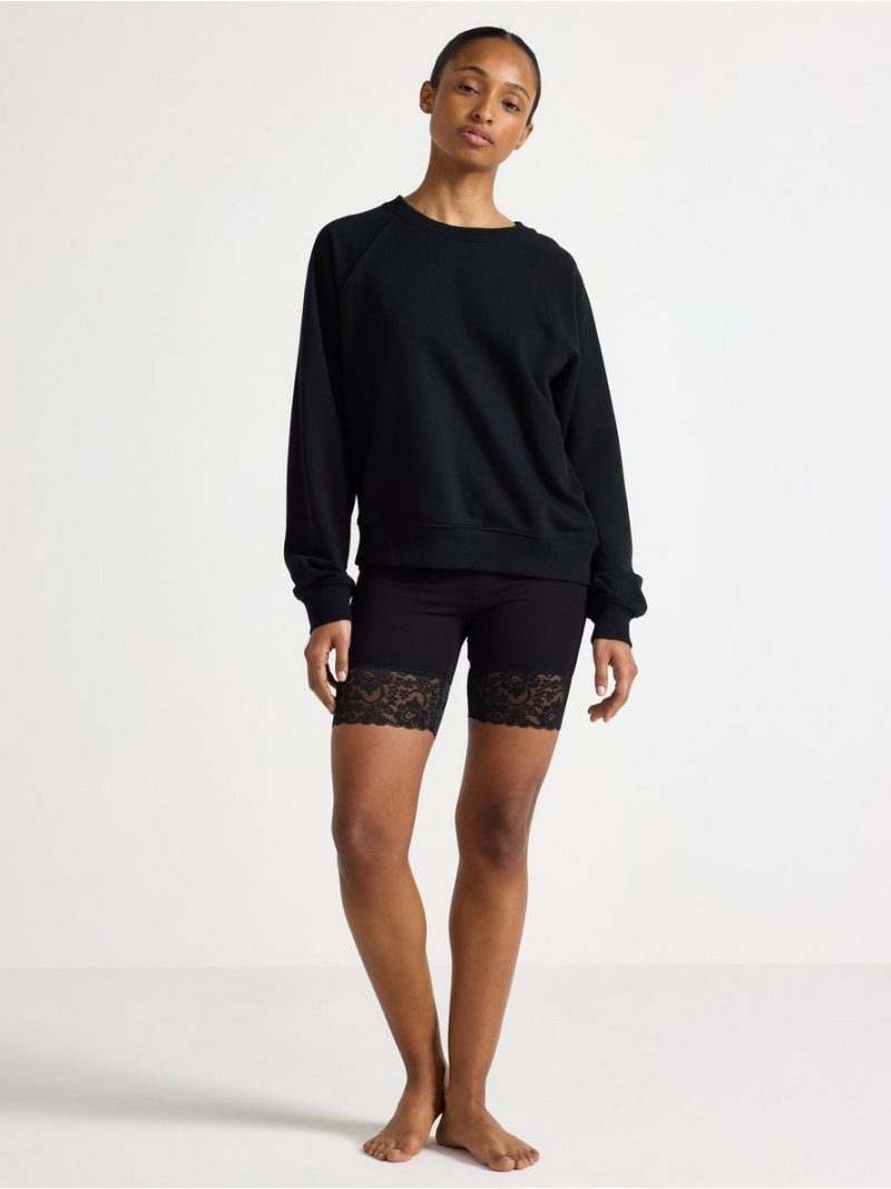 Cycling shorts with lace trim - 8598008-80