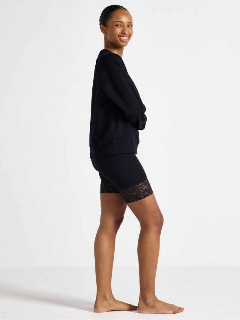 Cycling shorts with lace trim - 8598008-80
