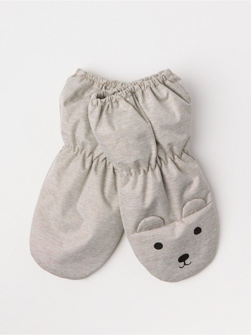 Mittens with pile lining - 8598761-7603