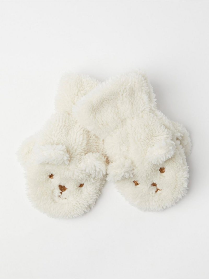 Mittens with ears in pile - 8598765-1230