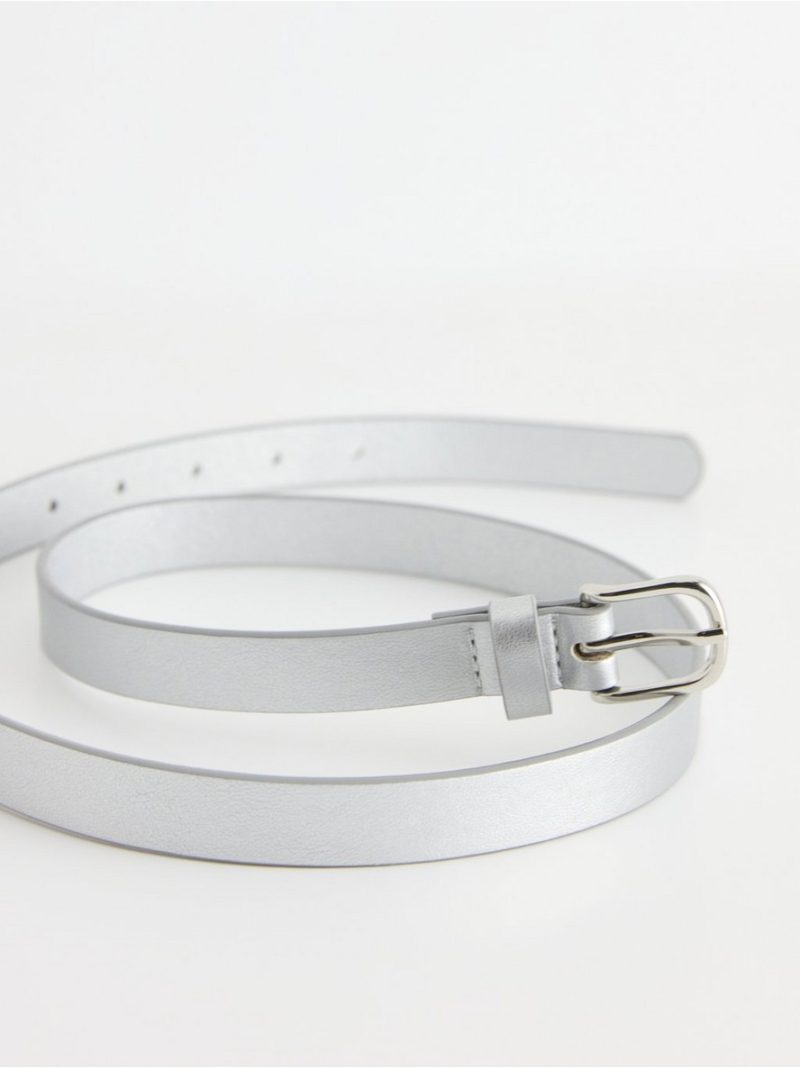 Belt with silver-coloured buckle - 8608324-10