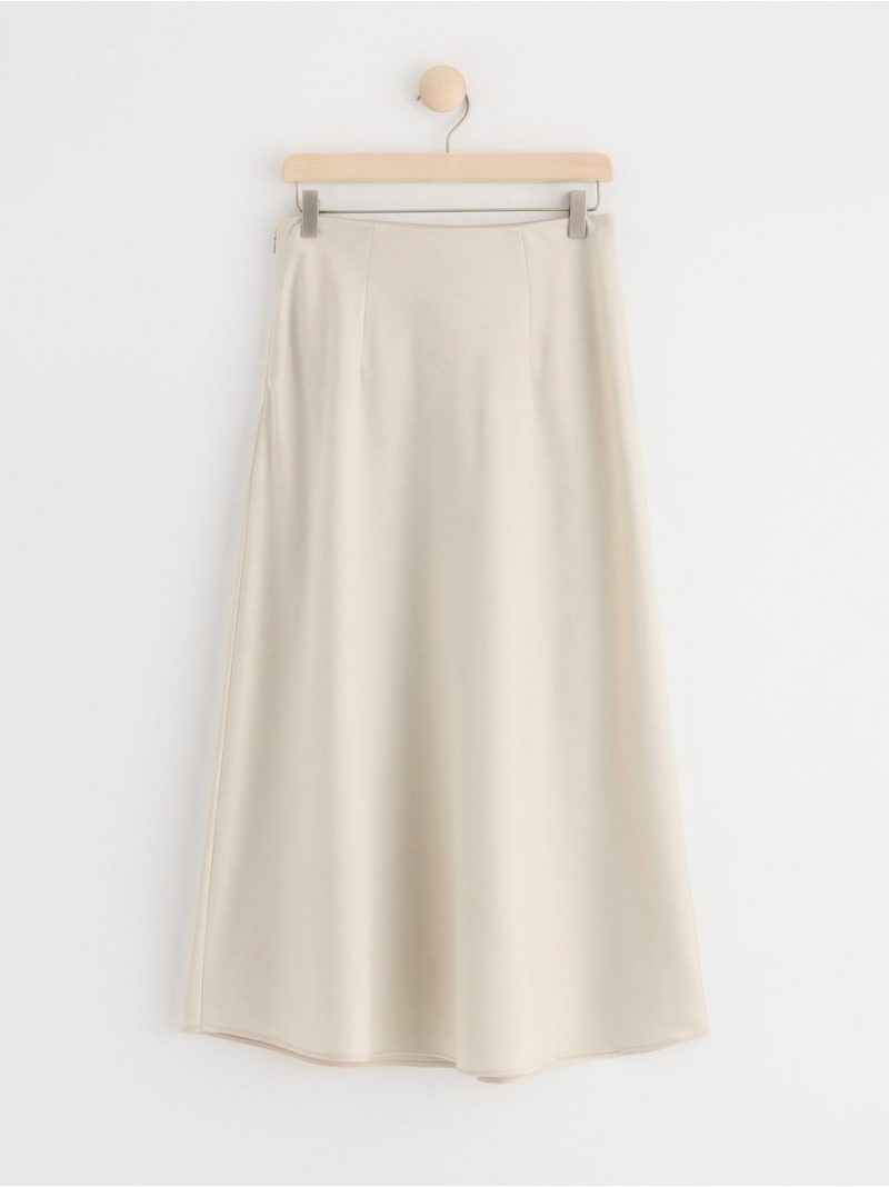 Midi skirt in satin - 8608741-6902