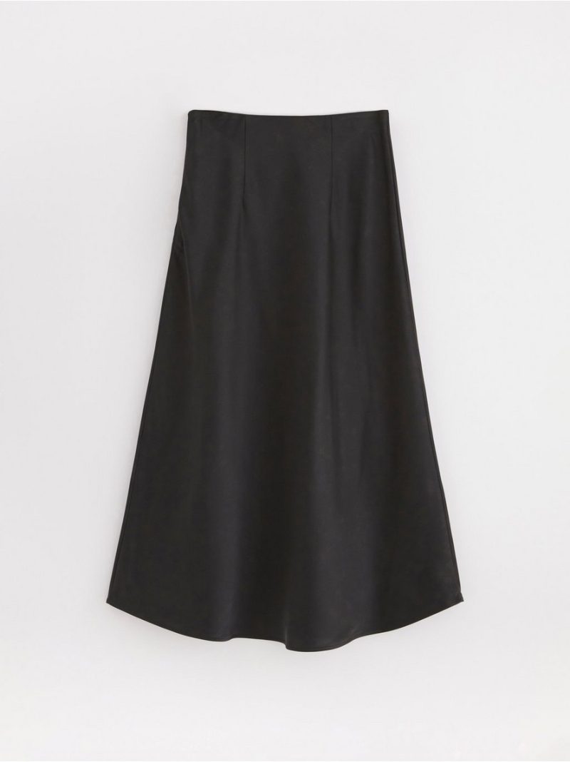 Midi skirt in satin - 8608741-80