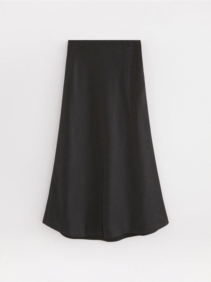 Midi skirt in satin - 8608741-80