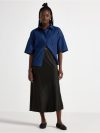 Midi skirt in satin - 8608741-80