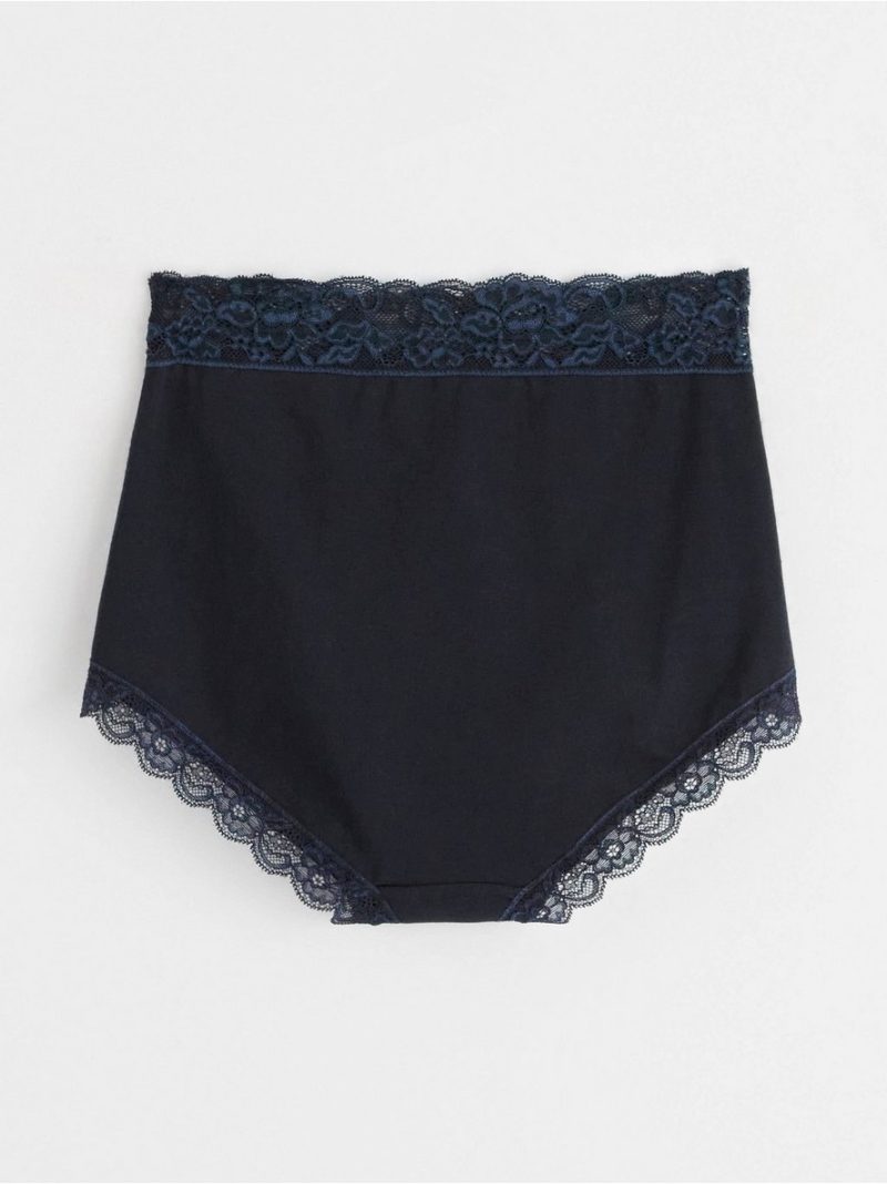 High waist briefs with lace - 8613047-2150