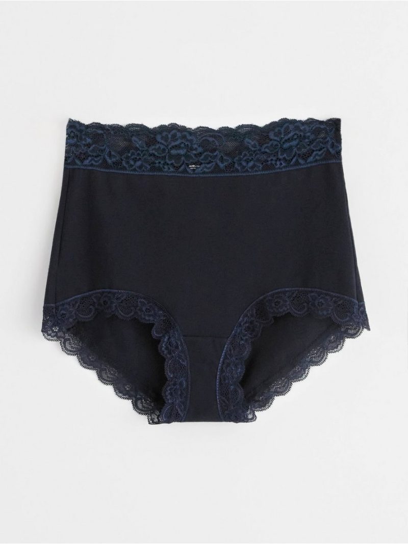 - High waist briefs with lace High waist briefs with lace - 8613047-2150