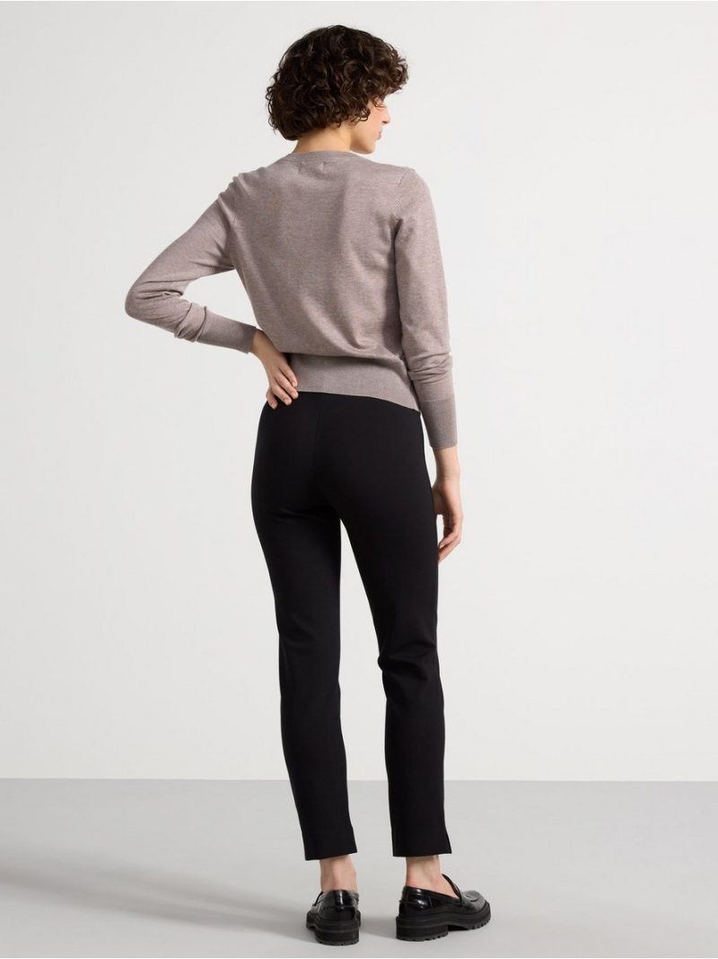 High waist trousers in stretch jersey - 8630869-81